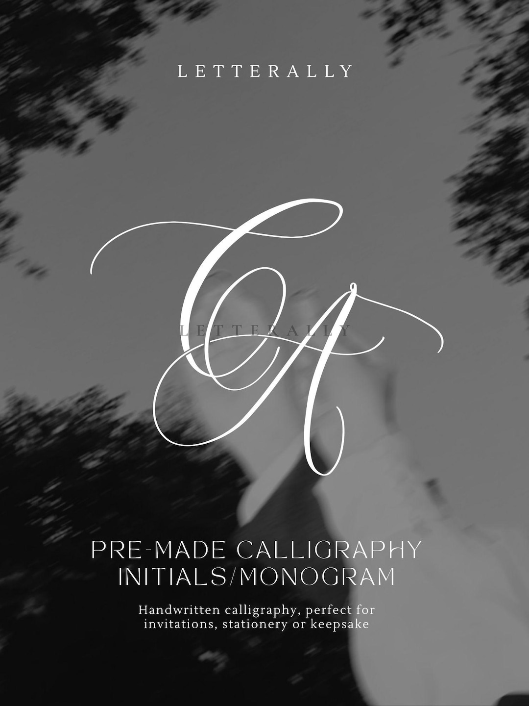CA | Pre-made Initials/monogram Calligraphy Design - Etsy