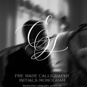 ES | Pre-made initials/monogram calligraphy design