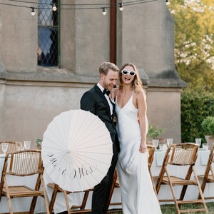 Wedding Parasols (Sun Umbrella) with Personalised Handwritten Calligraphy