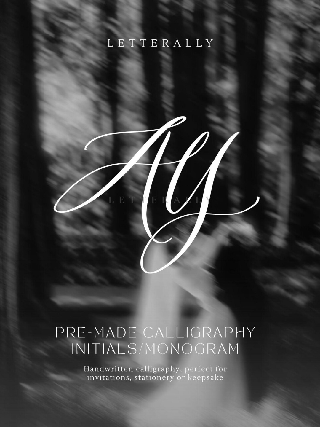 AY | Pre-made Initials/monogram Calligraphy Design - Etsy
