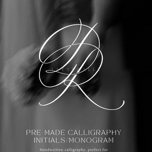 DR | Pre-made initials/monogram calligraphy design