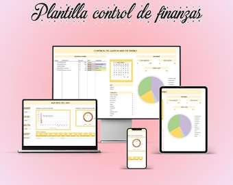 Plantilla de gastos Excel español gastos del mes control del dinero plantilla personal gastos persontales plantilla en español