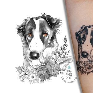 Custom Pet Drawing DIGITAL PORTRAIT Outline Sketch Photo Dog Cat ANY Pet tattoo design, cat line art, Pet memorial Gift, Commission Tattoo