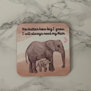 Christmas presents for mum-birthday presents for mum-personalised coaster-stocking fillers for women-gift for mummy Christmas-elephant gifts