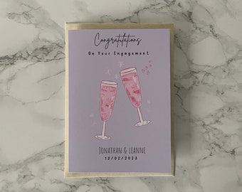 engagement card-personalised engagement card-best friend card-i love you card-engagements gifts for couple-engagement presents-congrats