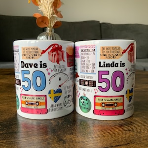 Mug 50e anniversaire pour elle, 50e anniversaire pour femme, 50e pour homme image 1