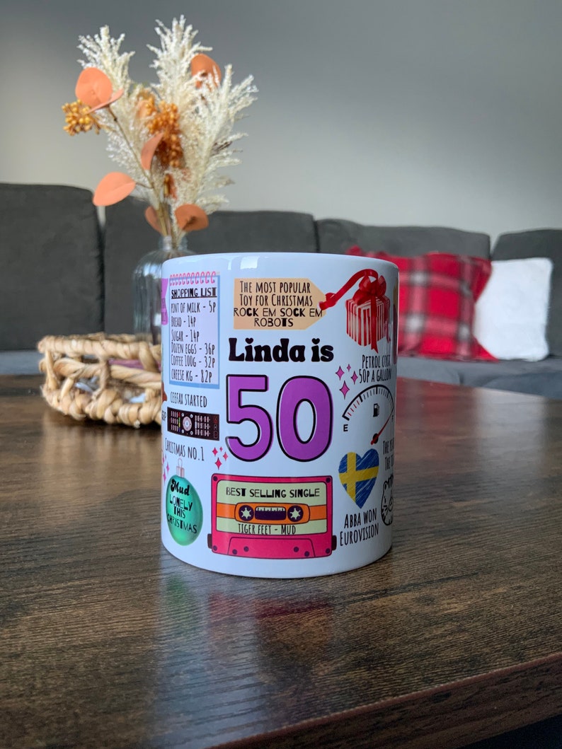 Mug 50e anniversaire pour elle, 50e anniversaire pour femme, 50e pour homme image 6