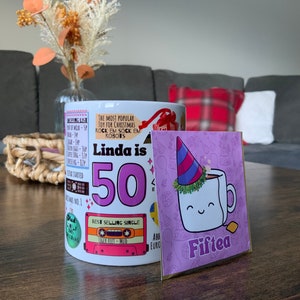 Mug 50e anniversaire pour elle, 50e anniversaire pour femme, 50e pour homme image 4