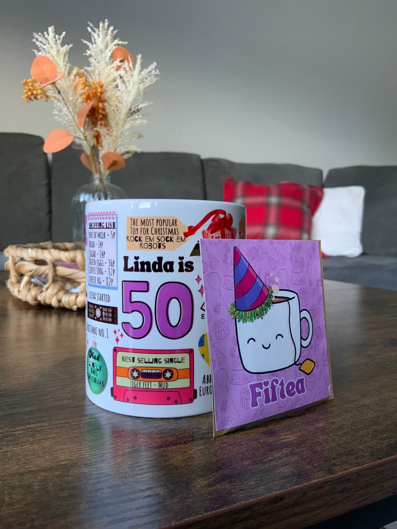 Mug 50e anniversaire pour elle, 50e anniversaire pour femme, 50e pour homme image 4