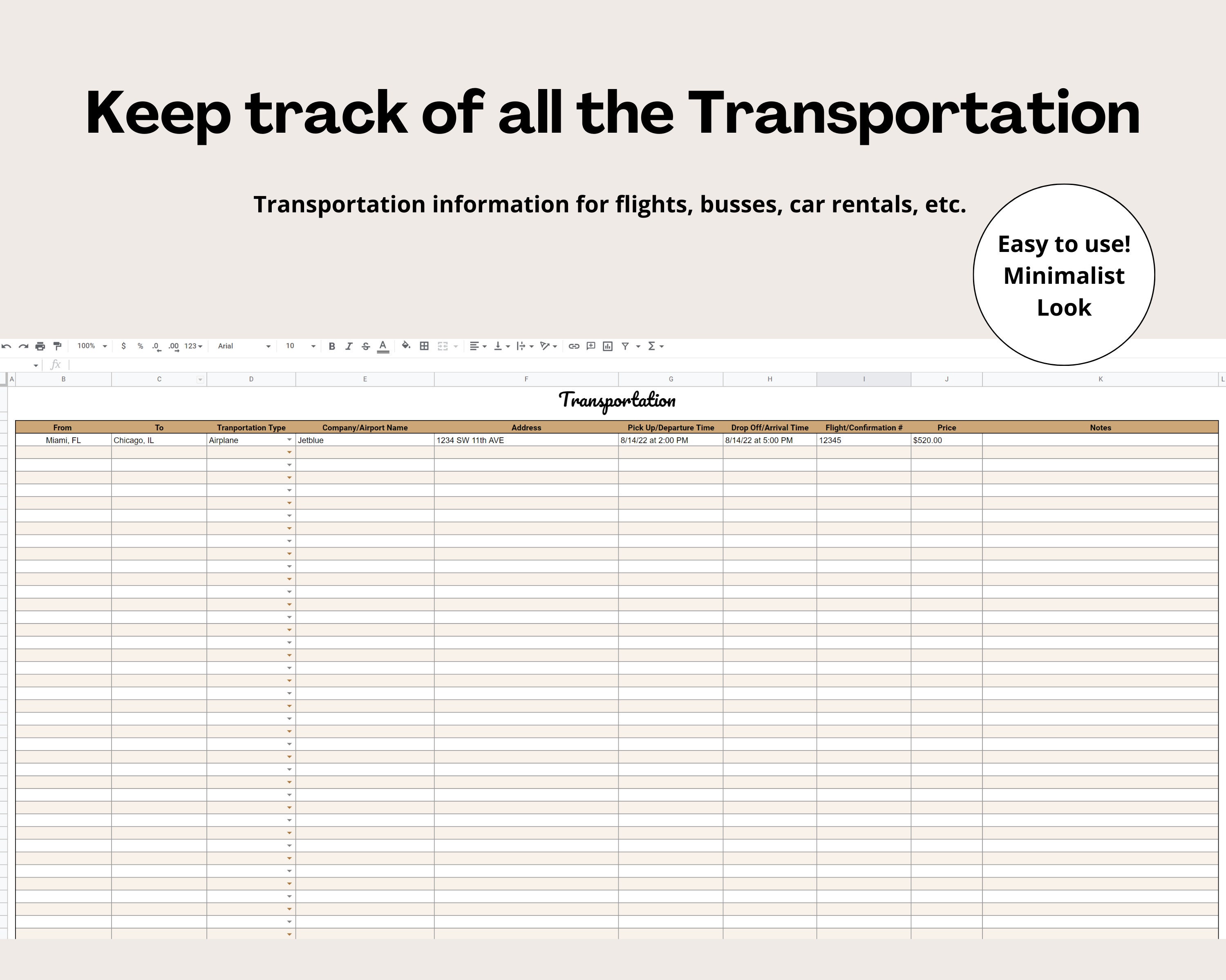 Ultimate Travel Itinerary Template Google Sheets Travel Etsy