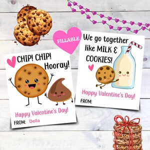 Druckbare Valentinstagskarten, Valentinstagskarte für Kinder, befüllbare Valentinstagskarten, Valentinstagskarte für Kekse, Valentinstagskarte