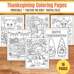 Fall Coloring Pages, Thanksgiving Coloring Printable for Kids, Printable Thanksgiving Coloring Pages, Happy Fall Y&#39;all Coloring Sheets
