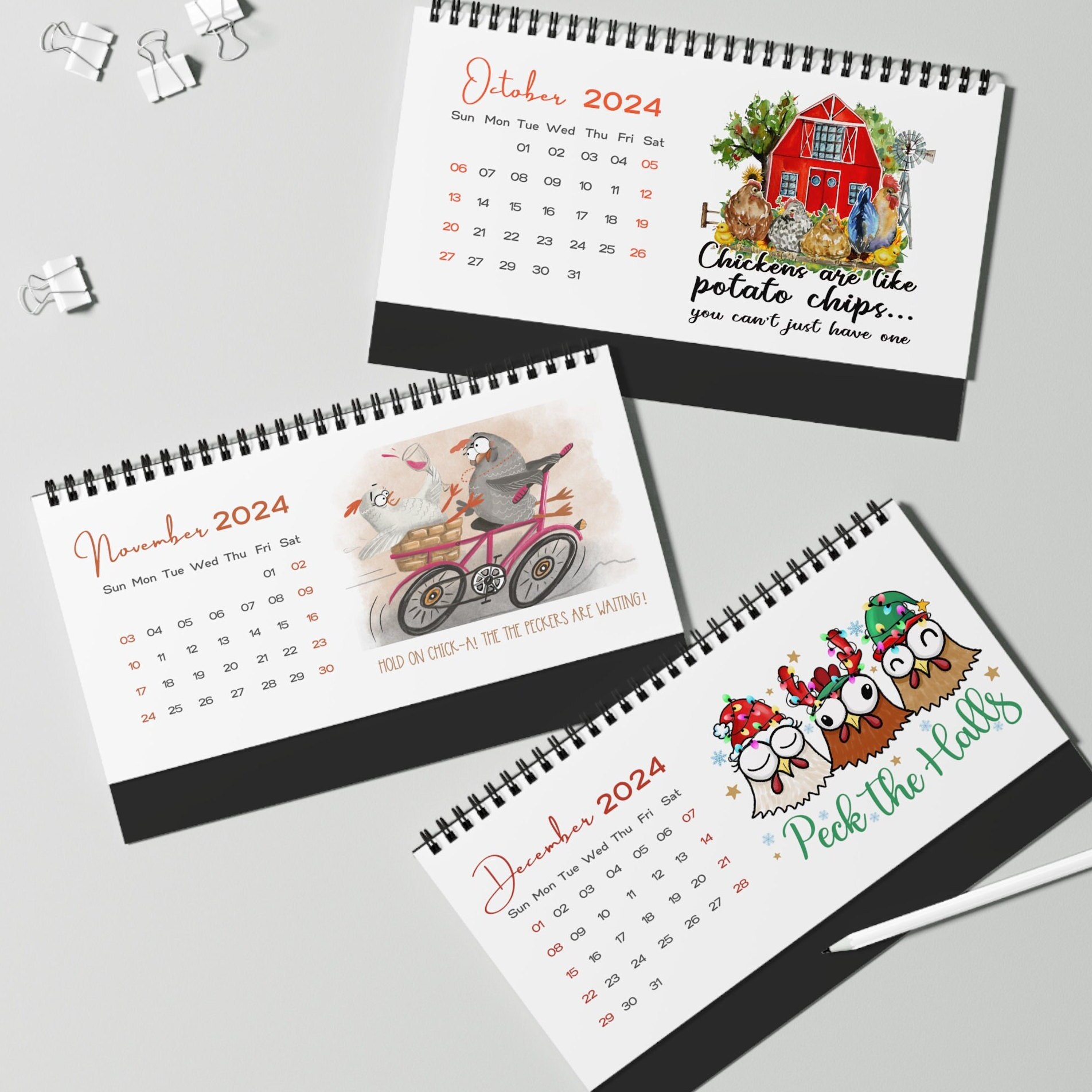 Chicken Lover Calendar, Just a Girl Who Loves Chickens, for Cluck's