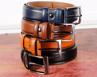 Custom Handmade Leather Belt, Gift for him, Wedding Gift for Best Men and Grooms Men, Laser Engraved Handmade Belt, Genuine Leather Men Belt