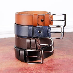 Leather Belt - Engraving Belt - Casual Handmade 100% Full Grain Leather Belt - Fathers Day Belt - Anniversary Gift For Him - Groomsmen Gift