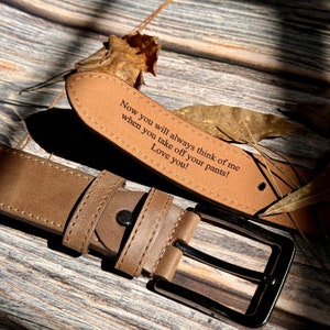 Custom Handmade Belt for Dads, Anniversary Gift For Him, Personalized Men&#39;s Belt, Genuine Leather Gift for husband, Father&#39;s Day Gifts Men