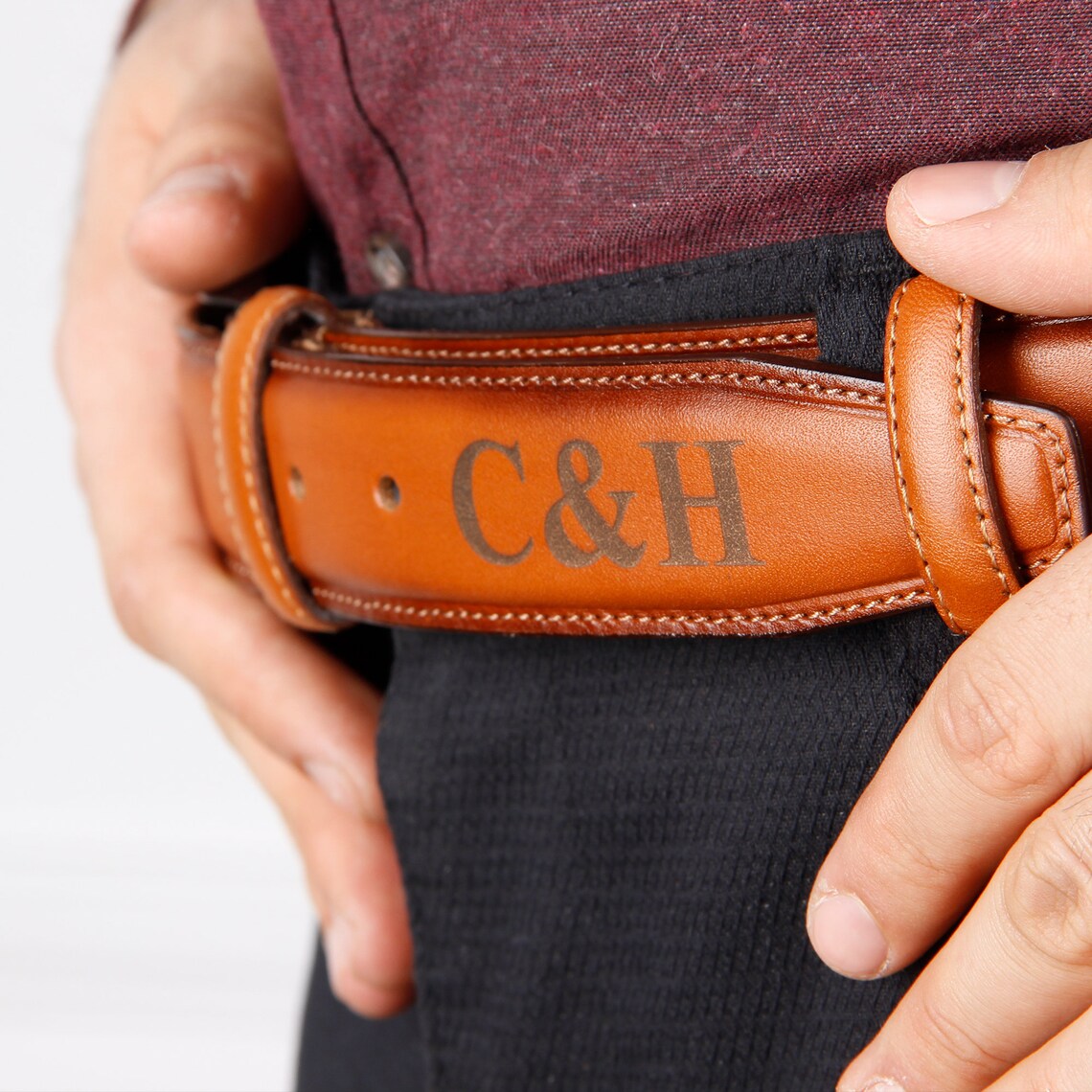 Custom Handmade Leather Belt Gift for Him Wedding Gift for Etsy