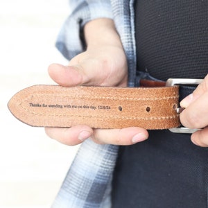 Leather Belt in different colors for Father&#39;s Day - Custom Handmade Mens Belt - Engraved Leather Belt - Groomsmen Belt - Mens Leather Belt