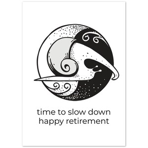 10 carte di pensionamento degli animali yoga / Tempo per rallentare le carte di pensionamento / Pensione felice / Posa della lumaca / Yin Yang