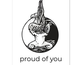 ヨガ動物の誇りカード 10 枚 | お祝いカード | 昇進カード | 卒業カード | 鷲の腕のポーズ | 陰陽