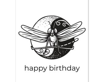 ヨガ動物のハッピーバースデーカード 10 枚 | 彼女の誕生日 | 彼の誕生日 | トンボのポーズ | 陰陽 | 空白