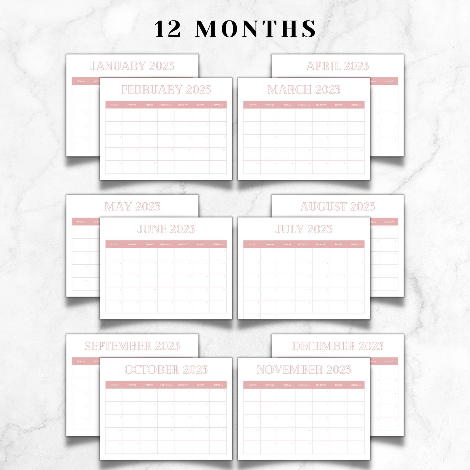 2023-monthly-calendar-printable-pdf-jpg-12-piece-bundle-etsy-uk