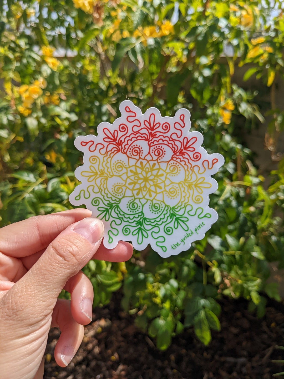 Mandala Sticker / Reggae Sticker / Rasta Colors Sticker - Etsy