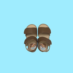 Sole Budz - Raymond Rainbow - SMALL - helps kids put shoes on the right feet! Visual aids, Montessori, independence building, kids stickers