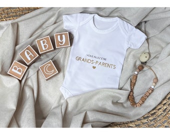You are going to be grandparents White cotton body announces pregnancy grandparents - Moonbabystore