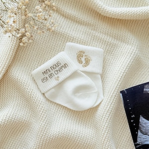 MINI NOUS Body Annonce Grossesse Petits Pieds 2025 Blanc Coton - MoonBabyStore