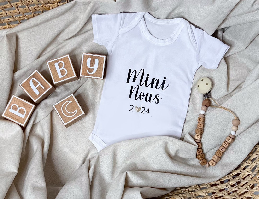 Mini Nous 2023/2024 Body Blanc coton annonce grossesse Etsy France