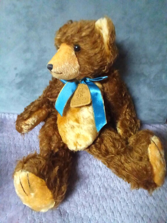 Vintage Mary Meyer Mohair Bear, 1998 Signed Numbered Collection, 16" Jointed Teddy.