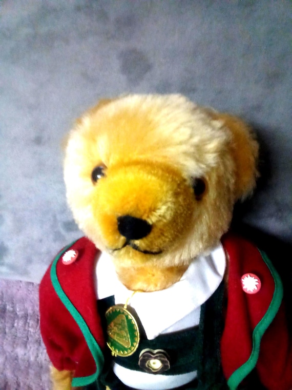 Vintage Hermann German Mohair Teddy Bear, Jointed 12".