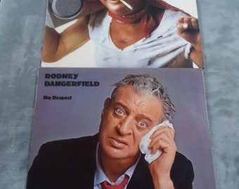 Vintage 1980 Two Rodney Dangerfield Comic Vinyl Record Albums. No Respect And Rappin' Rodney. Both Are In Great Condition.