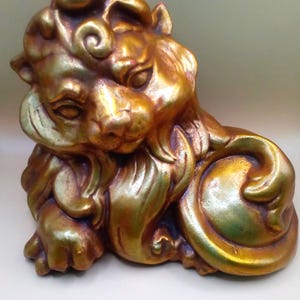 Vintage California Kay Finch LION Cat 849 Gold Golden MCM Figure