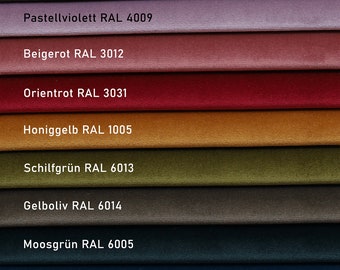 Velour velvet fabric by the metre, upholstery fabric, decorative fabric, curtain fabric , 23 colours, Oeko-Tex, Sofa Curtains Cushions Bed