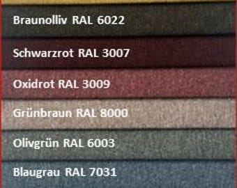 Flat weave wool-look fabric sold by the meter plain upholstery fabric furniture fabric decorative fabric curtain fabric EURO 8.10 per meter.
