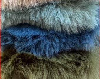 VeVelour long-pile fur fabric sold by the meter, plain upholstery fabric, furniture fabric, decorative fabric, curtain fabric EURO 16.70