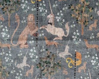 Velour microfiber printed fabric sold by the meter, decorative fabric upholstery fabric furniture fabriccurtain fabric animal motif unicorn