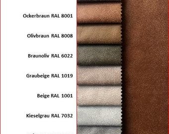 Microfiber imitation leather fabric sold by the meter plain upholstery fabric furniture fabric wall covering flame retardant EURO 10.50 p.mt