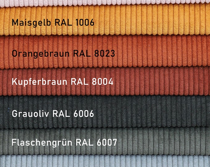 Featured listing image: Soft CORDUROY FABRIC, Fabric By The Metre, Decorative Fabric Perfect For All Furnishing Purposes, Upholstery Curtain Fabric EURO 9.60 p.mtr