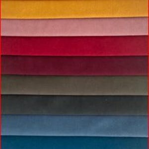 Velour Velvet Fabric - 20 Colors - Upholstery Fabric, Furniture Fabric, Decorative Fabric, Curtain Fabric, Sofa Fabric, 140 cm Wide