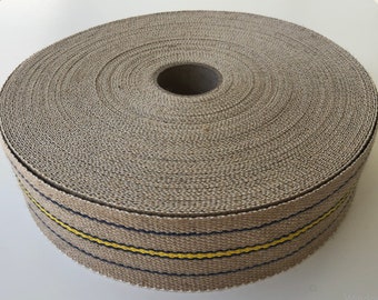 Upholstery strap jute strap 50 metres, webbing cord strap chairs, upholstery sofas, fixing furniture decorations crafts 7 cm natur 0.88 p.m