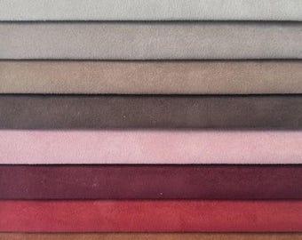 Faux Suede Fabric, Velour Suede- 22 Colors -Upholstery Fabric, Furniture Fabric, Decorative Fabric, Curtain Fabric, Wall Covering,140cm Wide