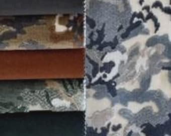 Jacquard Veloursstoff, Camouflage - 4 Farben - Bezugsstoff, Polsterstoff, Möbelstoff,Dekostoff, Vorhangstoff, Kissenstoff, 140 cm breit