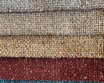 Flachgewebe Handwebstoff Bouclé – 14 Varianten – Deko-Bezug-Polster-Möbel-Vorhang- & Bekleidungsstoff, Meterware, 140 cm