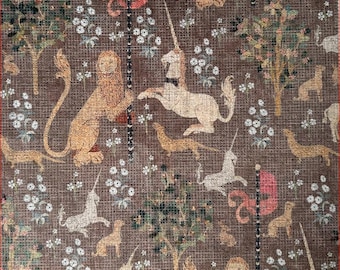 Velour microfiber printed fabric sold by the meter, decorative fabric upholstery fabric furniture fabriccurtain fabric animal motif unicorn