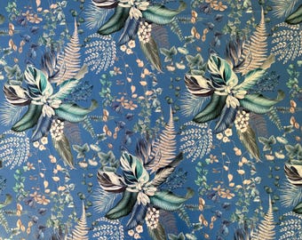 Decorative fabric curtain fabric floral upholstery fabric upholstery fabric fabric by the meter velour 6 colors EURO 17.70 p.mtr.