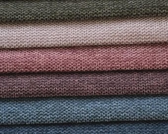 Chenille Veloursstoff, Mélange Optik - 18 Farben - Bezugsstoff, Polsterstoff, Möbelstoff, Dekostoff, Vorhangstoff, Sofastoff, 140 cm breit