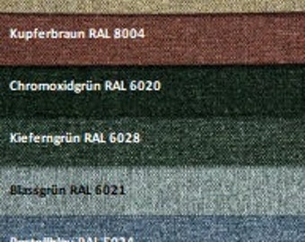 Flat woven fabric by the metre plain upholstery fabric upholstery fabric wall covering flame retardant 16 colours Oeko-Tex
